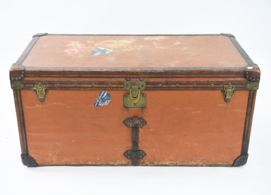 LOUIS VUITTON ORANGE CANVAS COURIER TRUNK