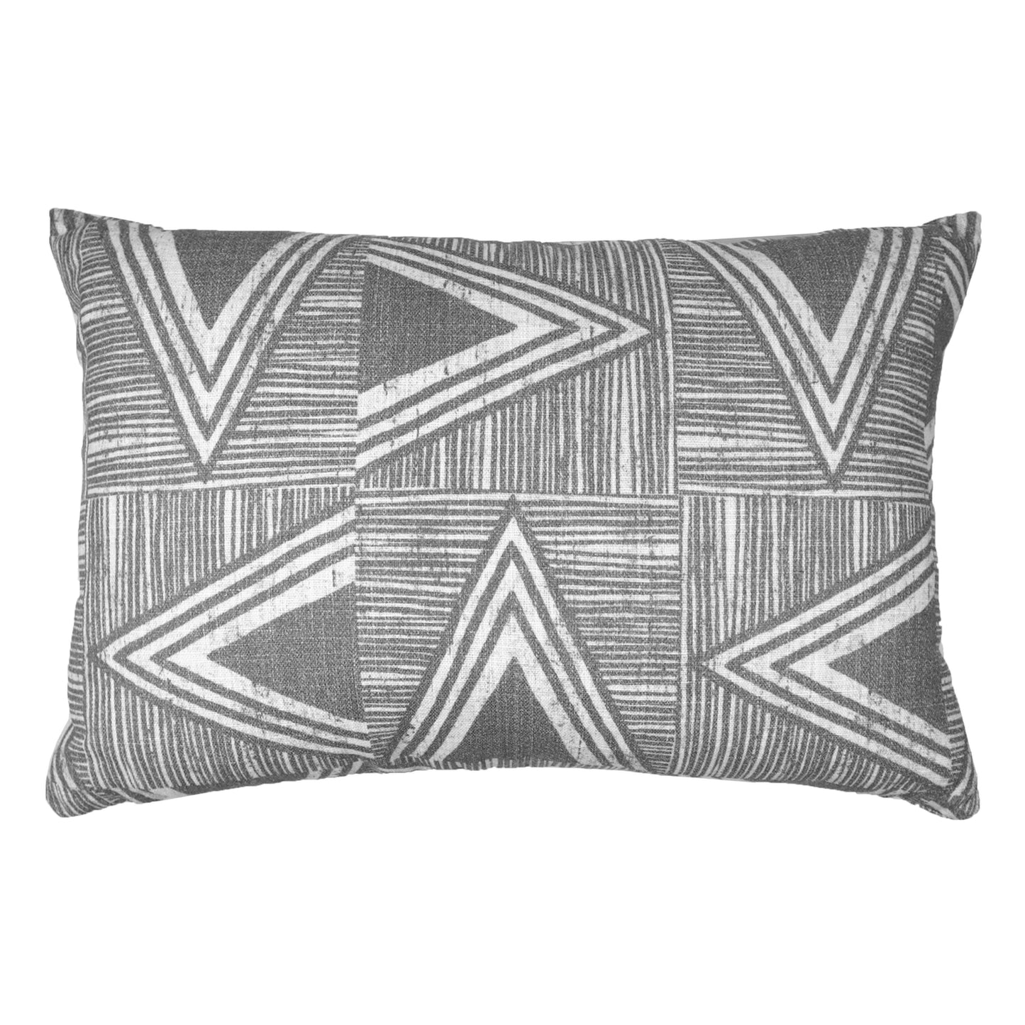 DECORATIVE PILLOW - gray triangle