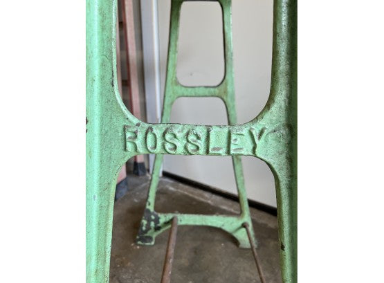 Vintage Rossley Cast Iron Industrial Green Legs