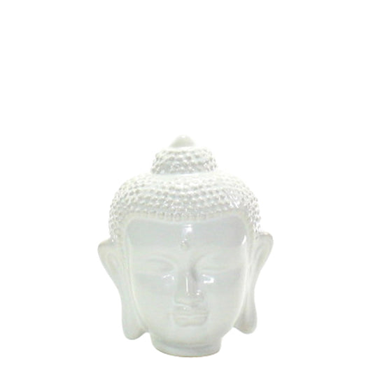 White Ceramic Buddha Head