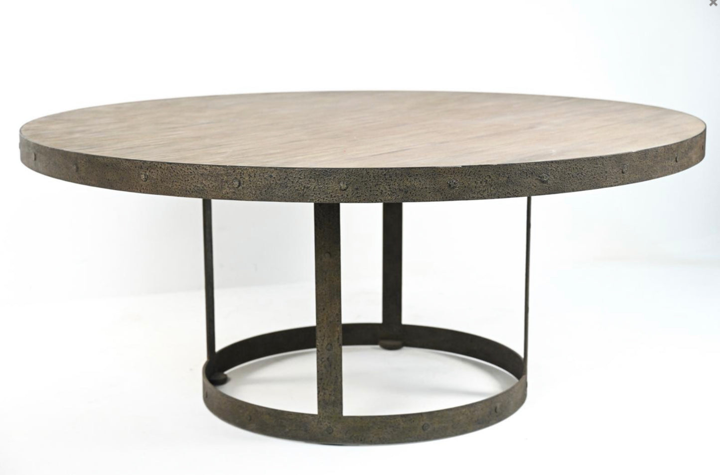 ROUND DINING TABLE - vintage/found object