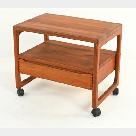 DANISH TEAK SERVING CART