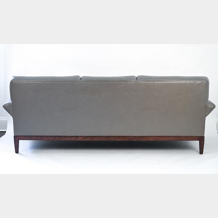 EDWARD FERRELL THREE-SEAT LEATHER SOFA