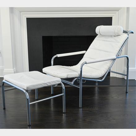 GABRIELE MUCCHI GENNI RECLINING LOUNGE CHAIR & OTTOMAN