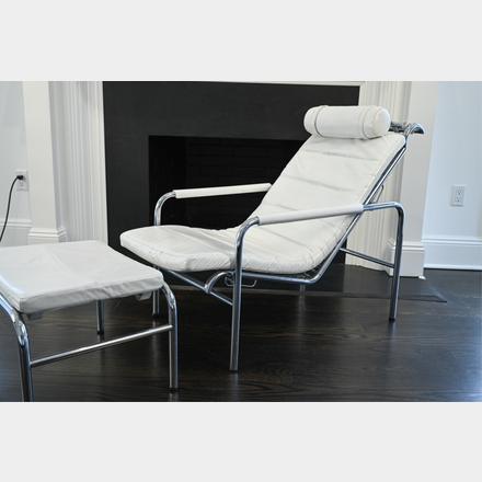 GABRIELE MUCCHI GENNI RECLINING LOUNGE CHAIR & OTTOMAN