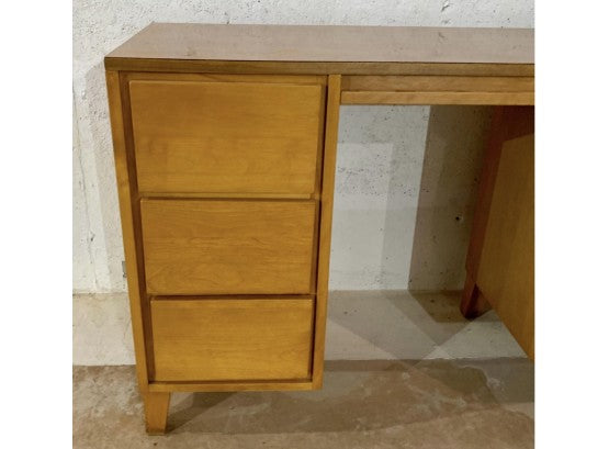 Mid Century Modern Kneehole Double Pedestal Desk